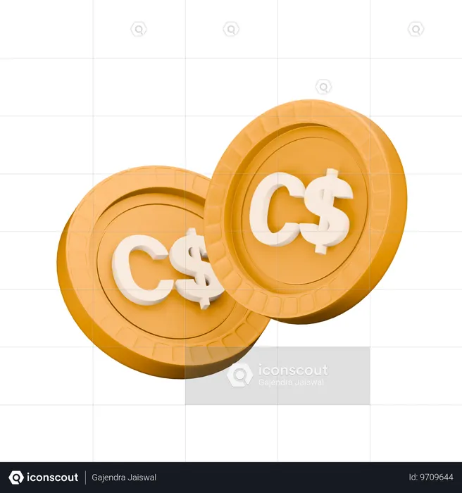 Dólar canadense  3D Icon