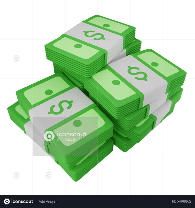 Dinheiro em dólar  3D Icon