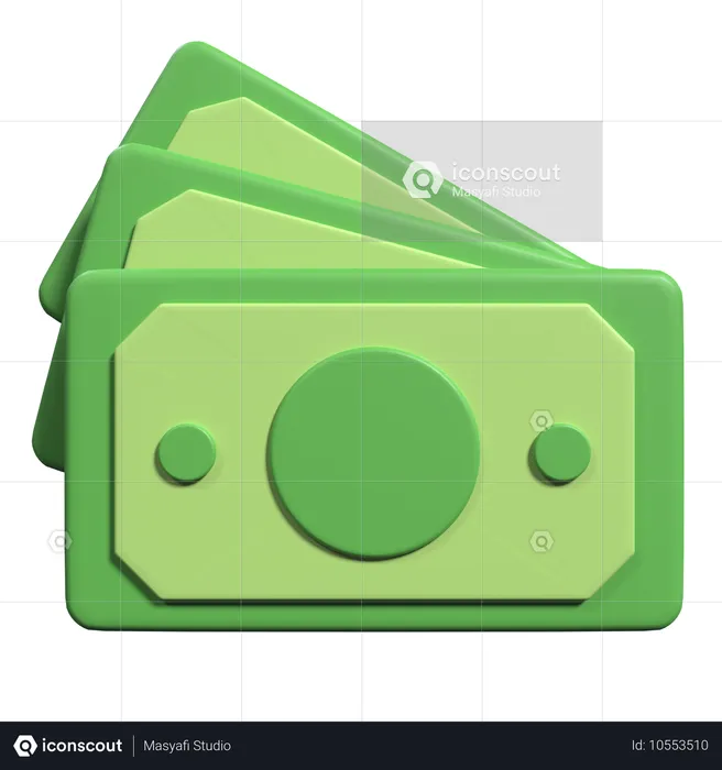 Dólar en efectivo  3D Icon