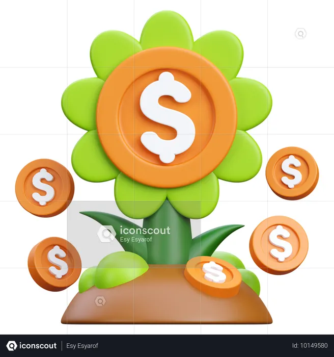 Planta de dólar  3D Icon