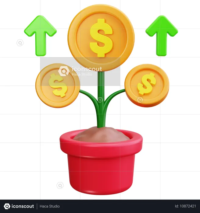 Planta de dólar  3D Icon