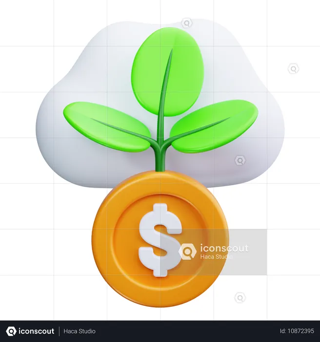 Planta de dólar  3D Icon