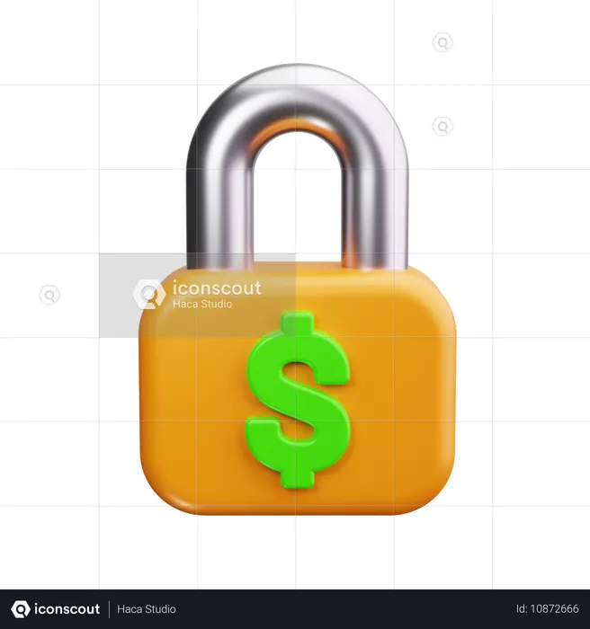 Seguridad del dolar  3D Icon