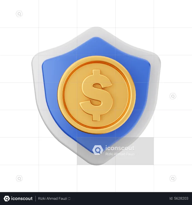 Dólar shiled  3D Icon