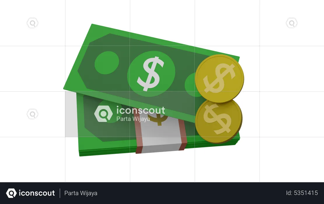 Dollar  3D Icon