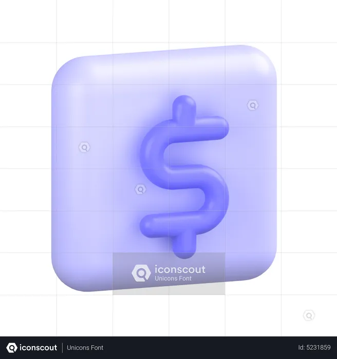 Dollar  3D Icon