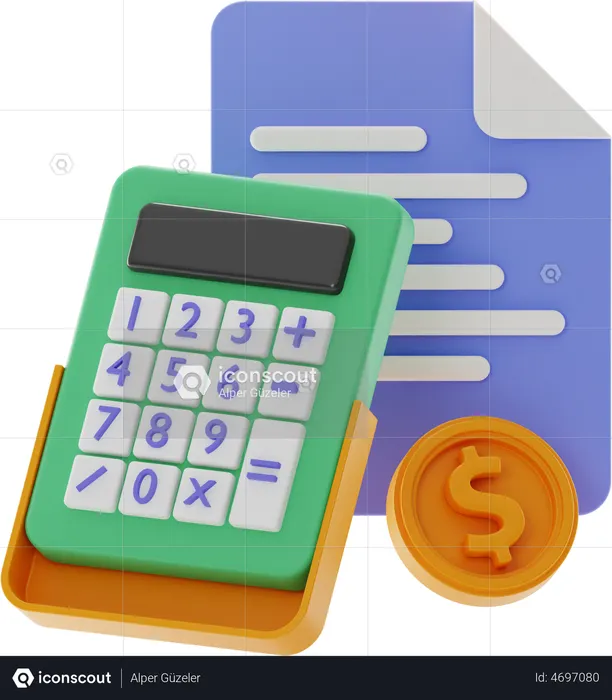 Dollar Accounting Report  3D Illustration