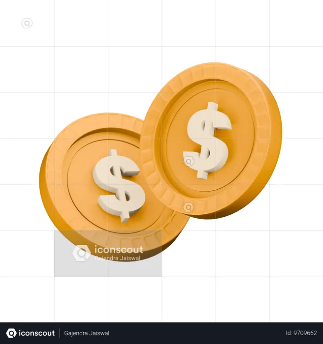 Dollars américain  3D Icon