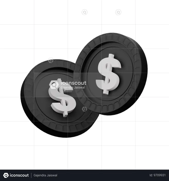 Dollars américain  3D Icon