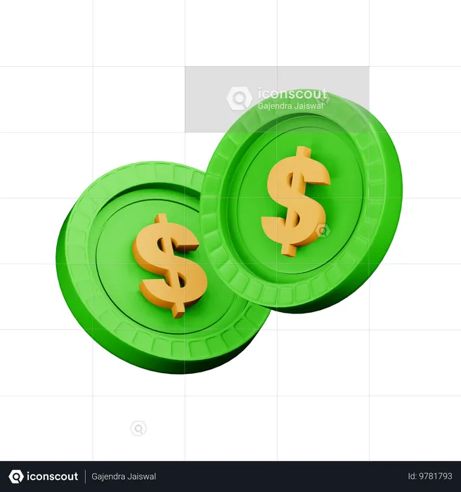 Dollars américain  3D Icon