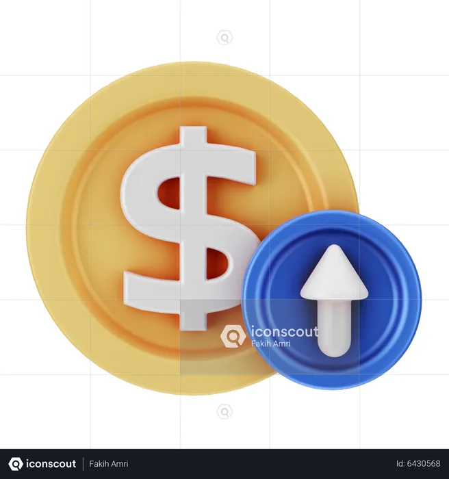 Dollar en hausse  3D Icon