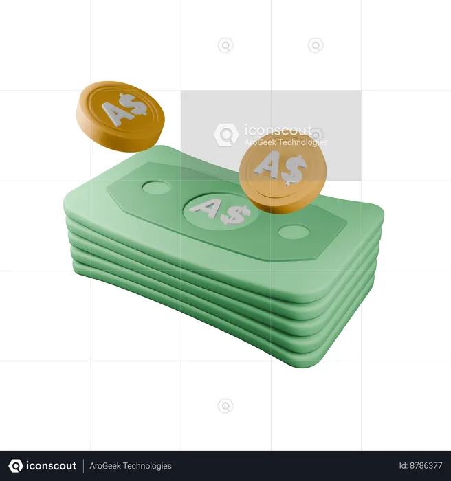 Dollar australien  3D Icon