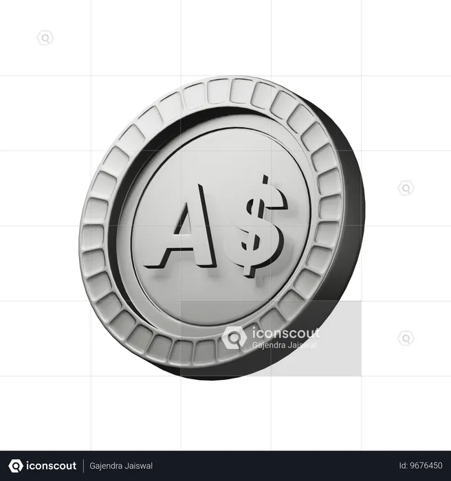 Dollar australien  3D Icon