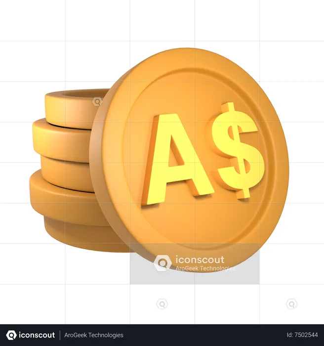 Dollar australien  3D Icon