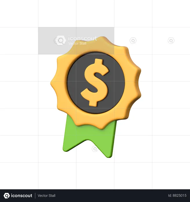 Dollar badge  3D Icon