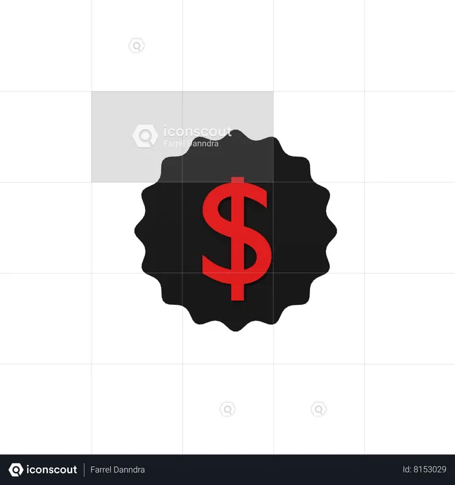 Dollar Badge  3D Icon