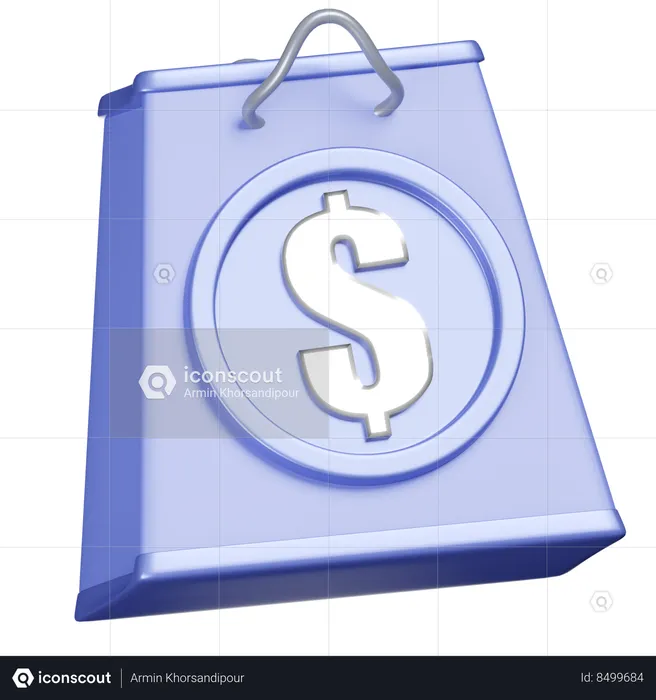 Dollar Bag  3D Icon