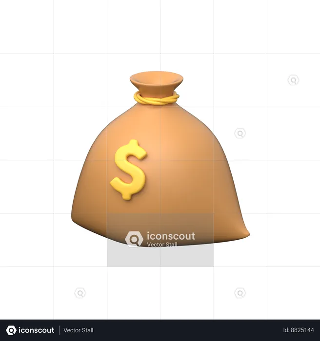 Dollar Bag  3D Icon