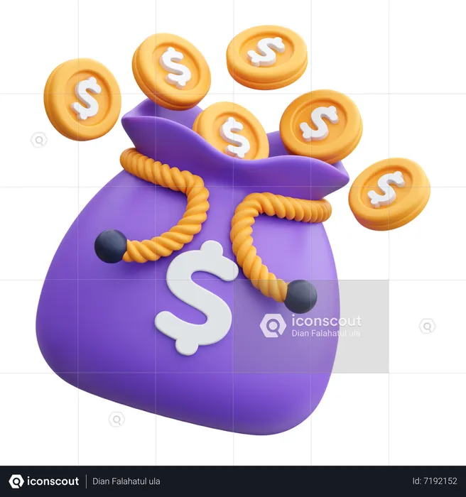 Dollar Bag  3D Icon