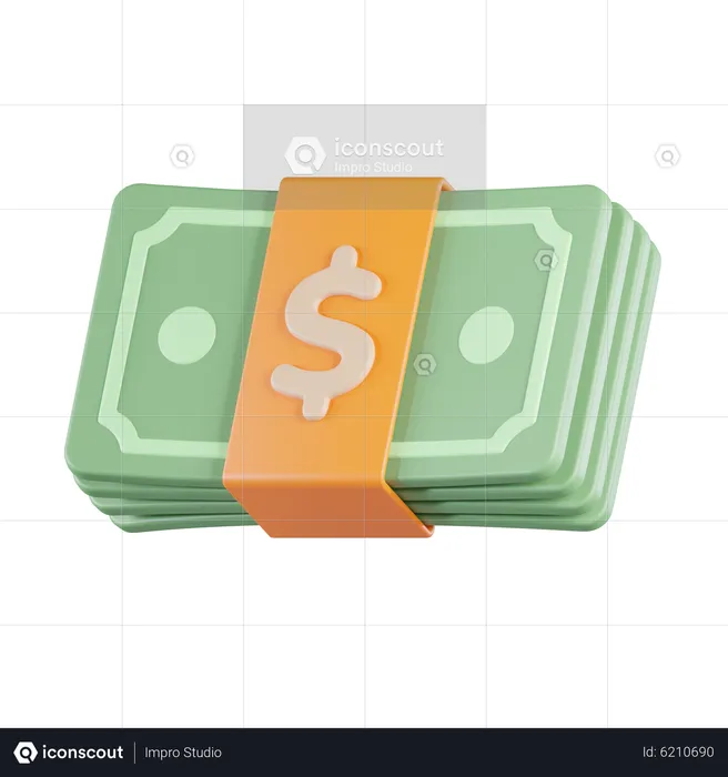 Dollar Bank Note  3D Icon