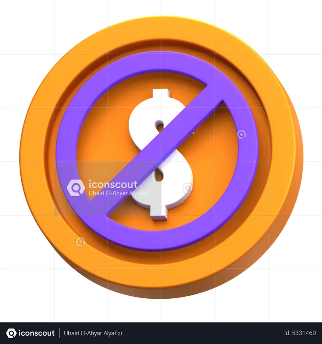 Dollar Banned  3D Icon