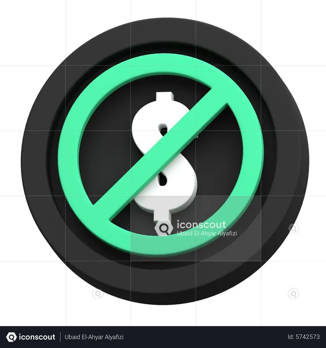 Dollar Banned  3D Icon