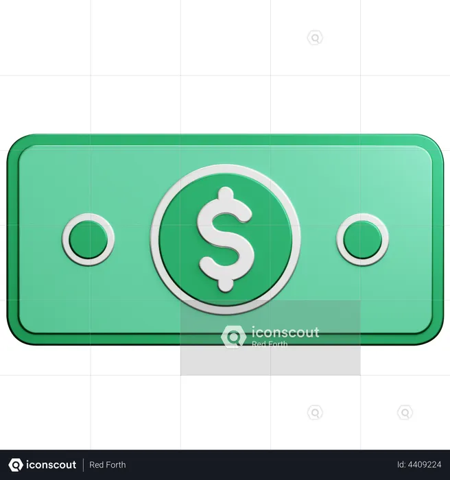 Dollar Bill  3D Illustration