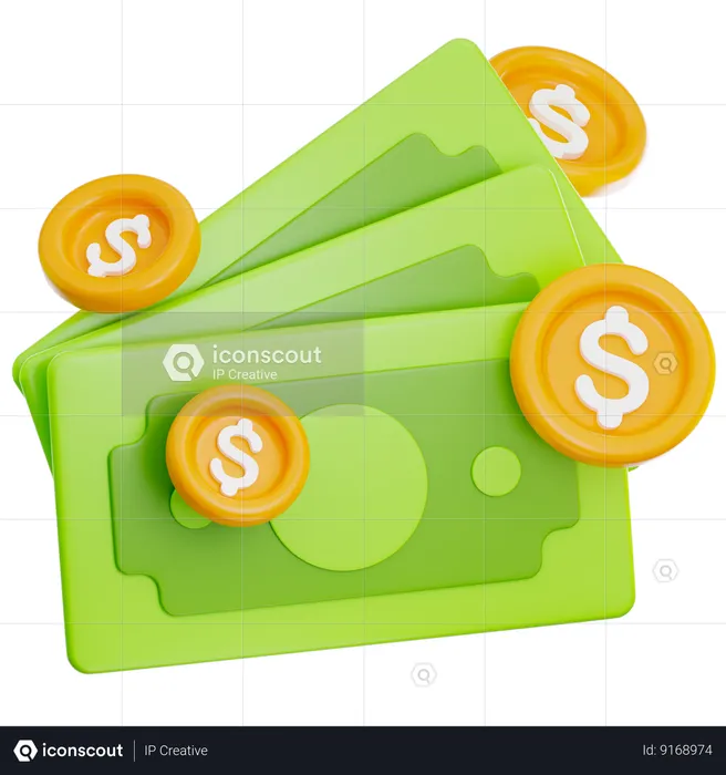 Dollar Bills  3D Icon