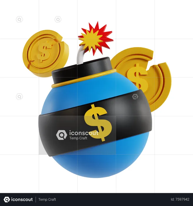 Dollar Bomb  3D Icon