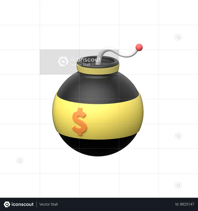 Dollar Bomb  3D Icon