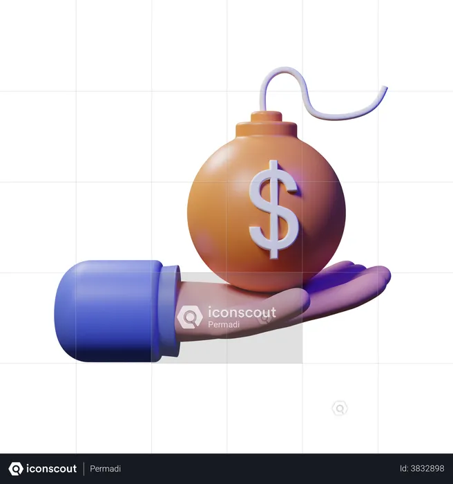 Dollar Bomb  3D Illustration