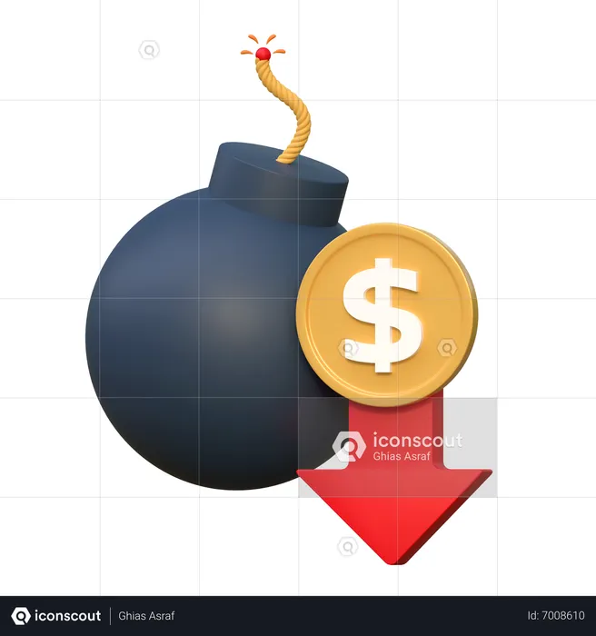 Dollar Bomb  3D Icon