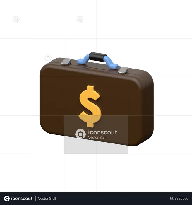 Dollar Briefcase  3D Icon