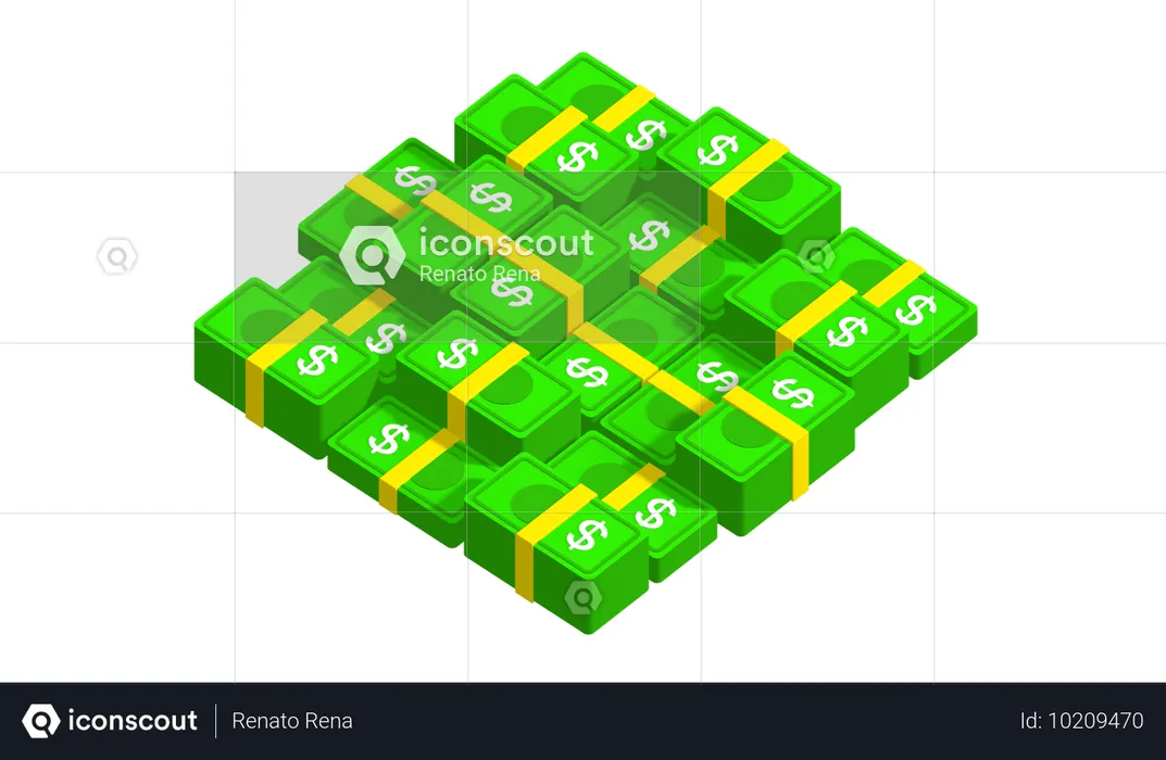 Dollar Bundle  3D Icon