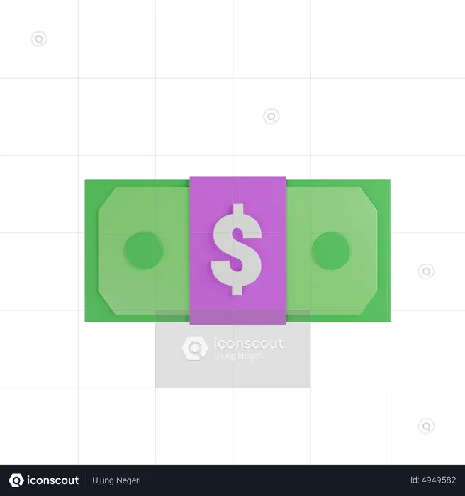 Dollar-Bündel  3D Icon