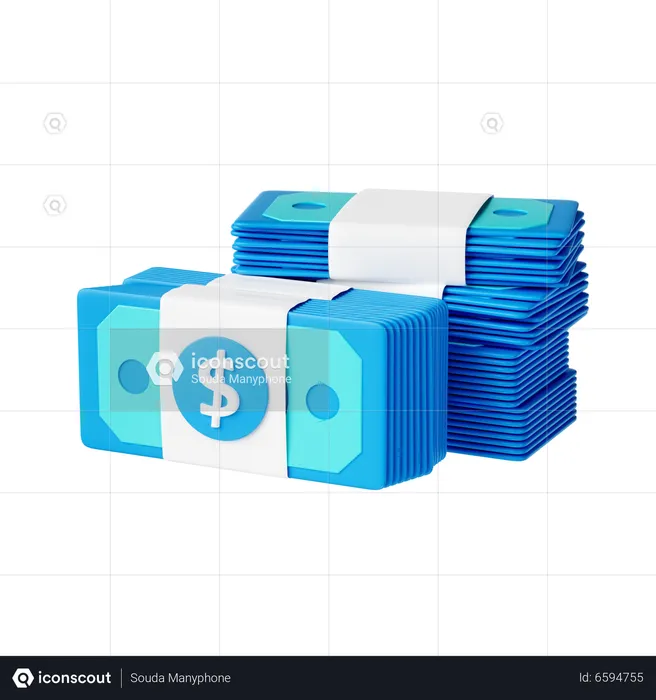 Dollar-Bündel  3D Icon