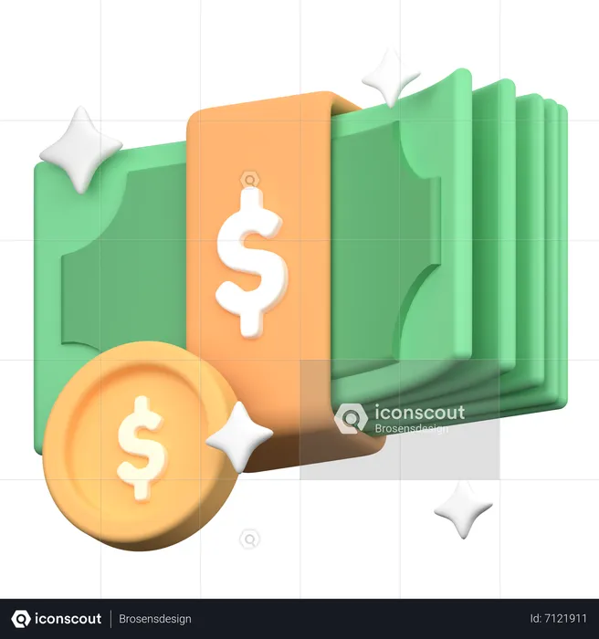 Dollar bundle  3D Icon
