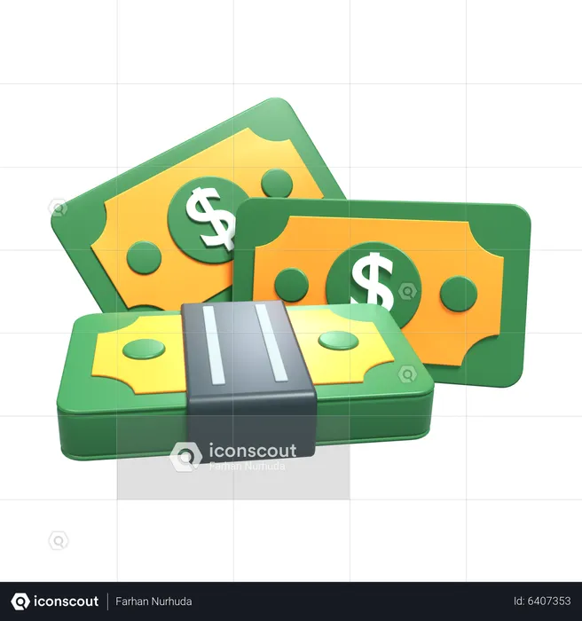 Dollar Bundles  3D Icon
