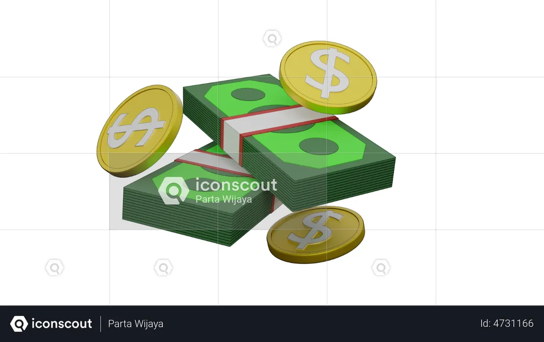 Dollar Cash  3D Illustration