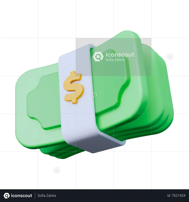 Dollar Cash Money  3D Icon