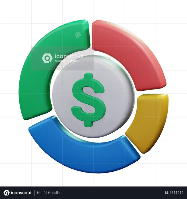 Dollar Chart  3D Icon