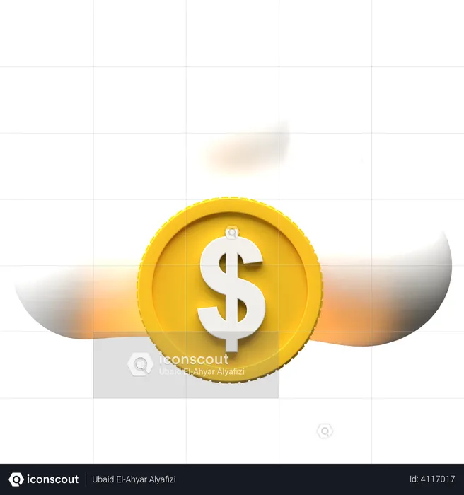 Dollar Cloud  3D Illustration