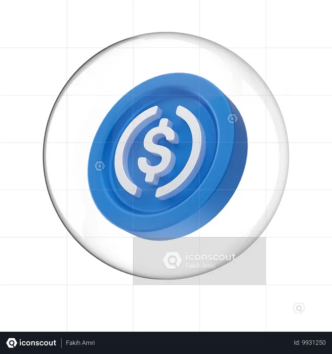 Dollar coin  3D Icon