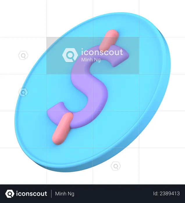 Dollar Coin  3D Icon