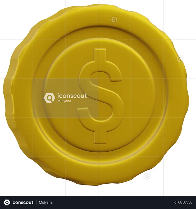 Dollar coin  3D Icon