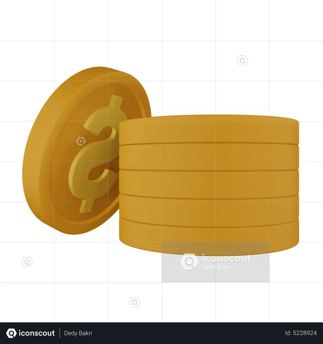 Dollar Coin  3D Icon