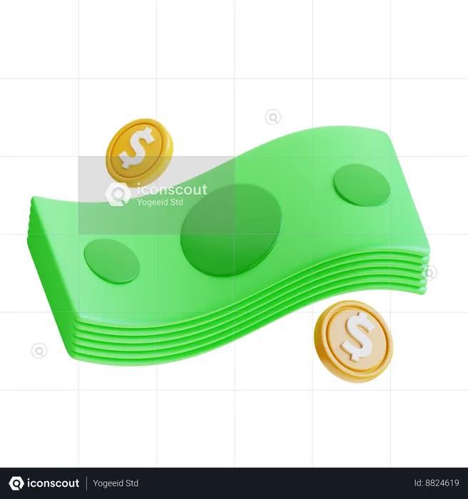 Dollar Coin  3D Icon