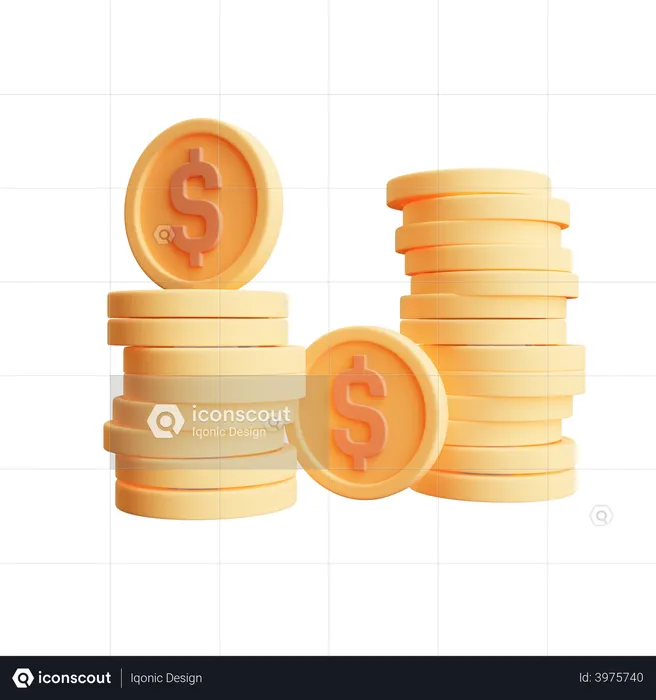 Dollar Coin  3D Illustration