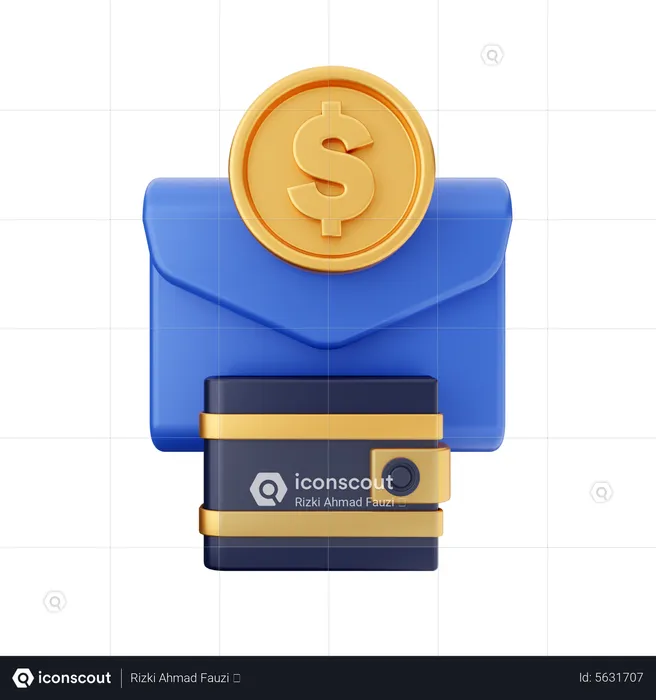 Dollar Coin Wallet  3D Icon