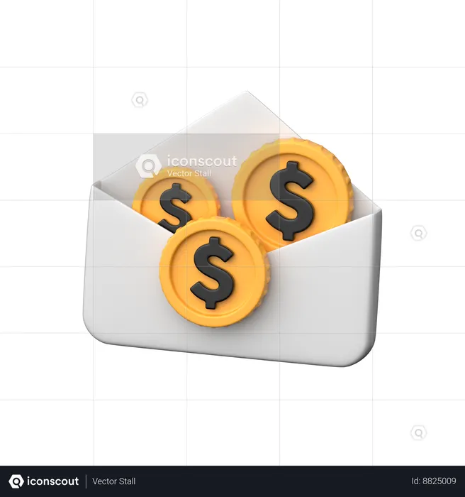 Dollar Coins  3D Icon